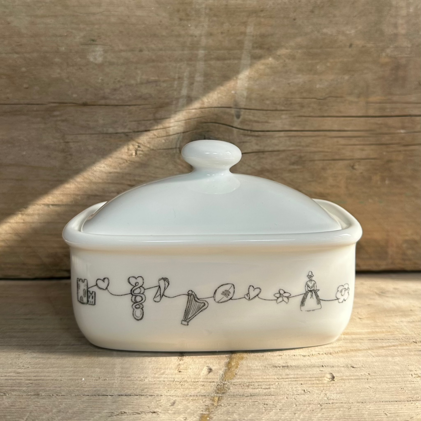 Welsh Charms Butter Dish