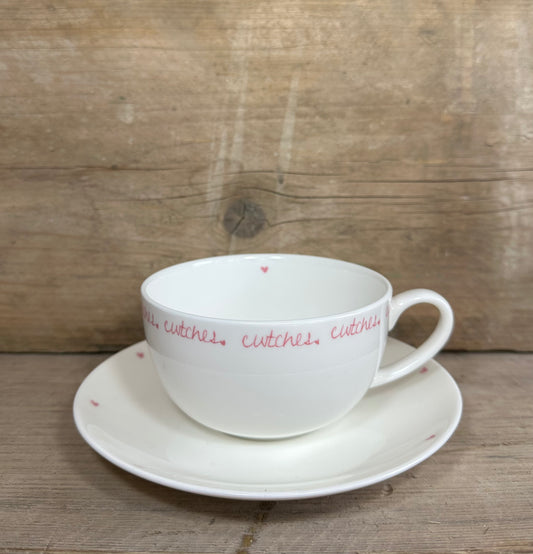 Calon Cariad Cappuccino Cup & Saucer