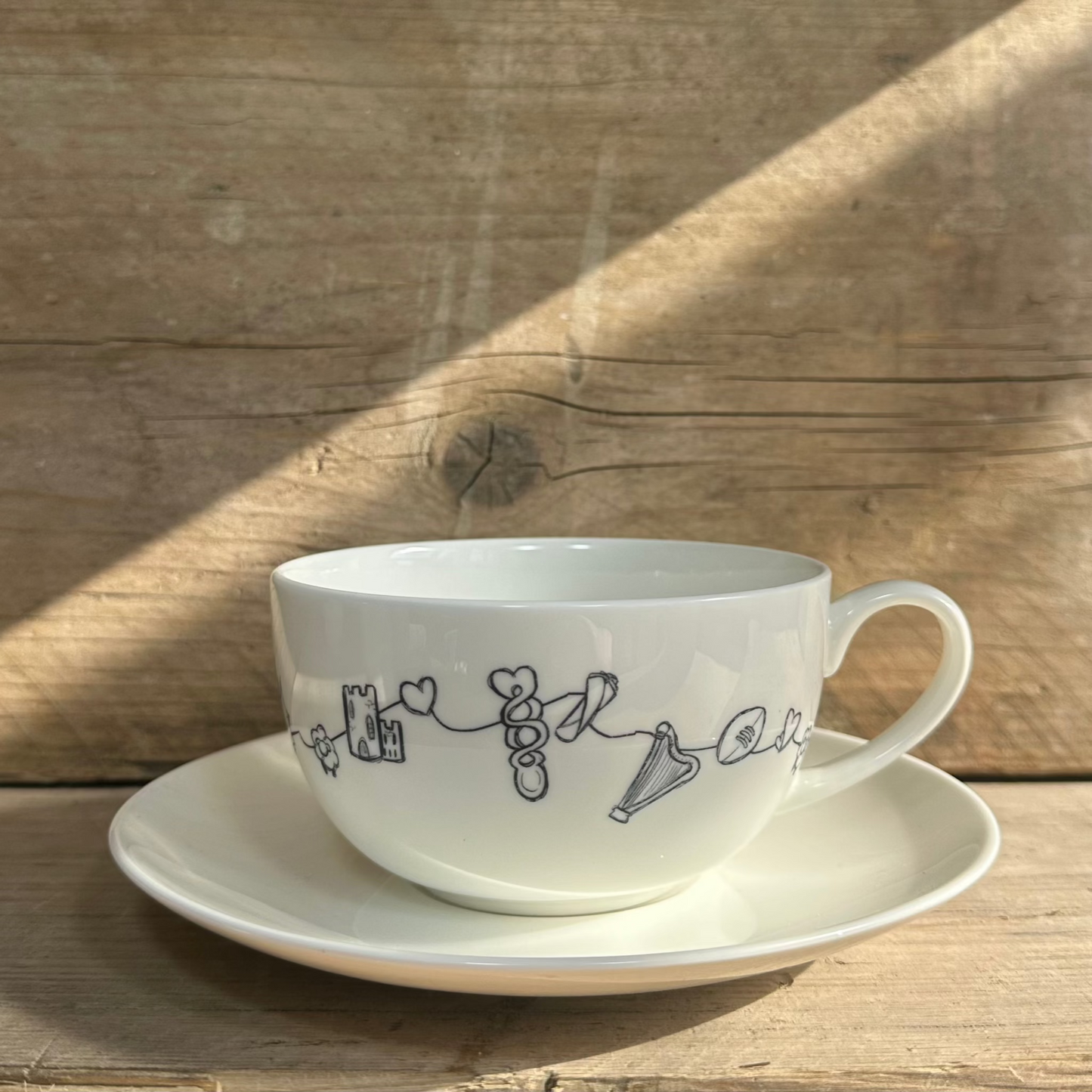 Welsh Charms Cup & Saucer