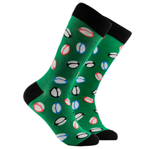 Rugby Ball Bamboo Socks