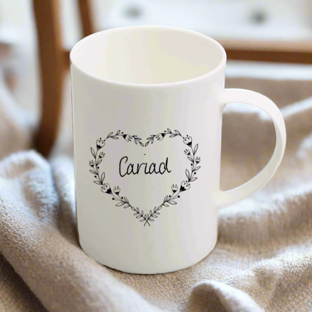 Cariad Heart Mug