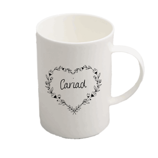 Cariad Wreath Tall Mug