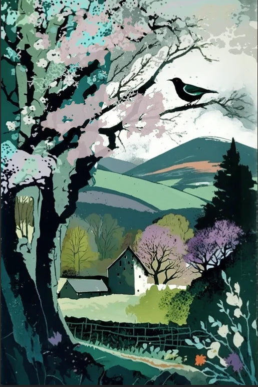 'Spring Birds' Greeting Card - Don Parker Art