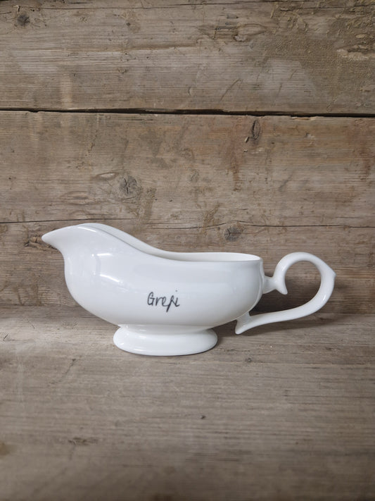 Grefi - fine bone china gravy boat.