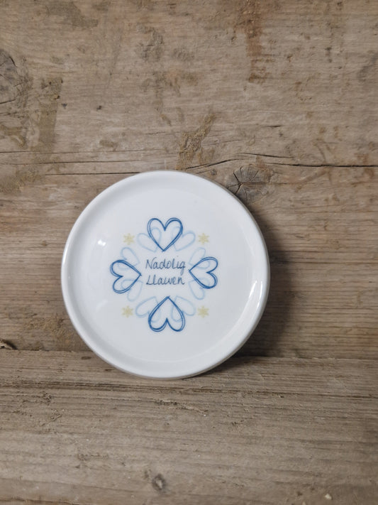 Nadolig Heart Coaster
