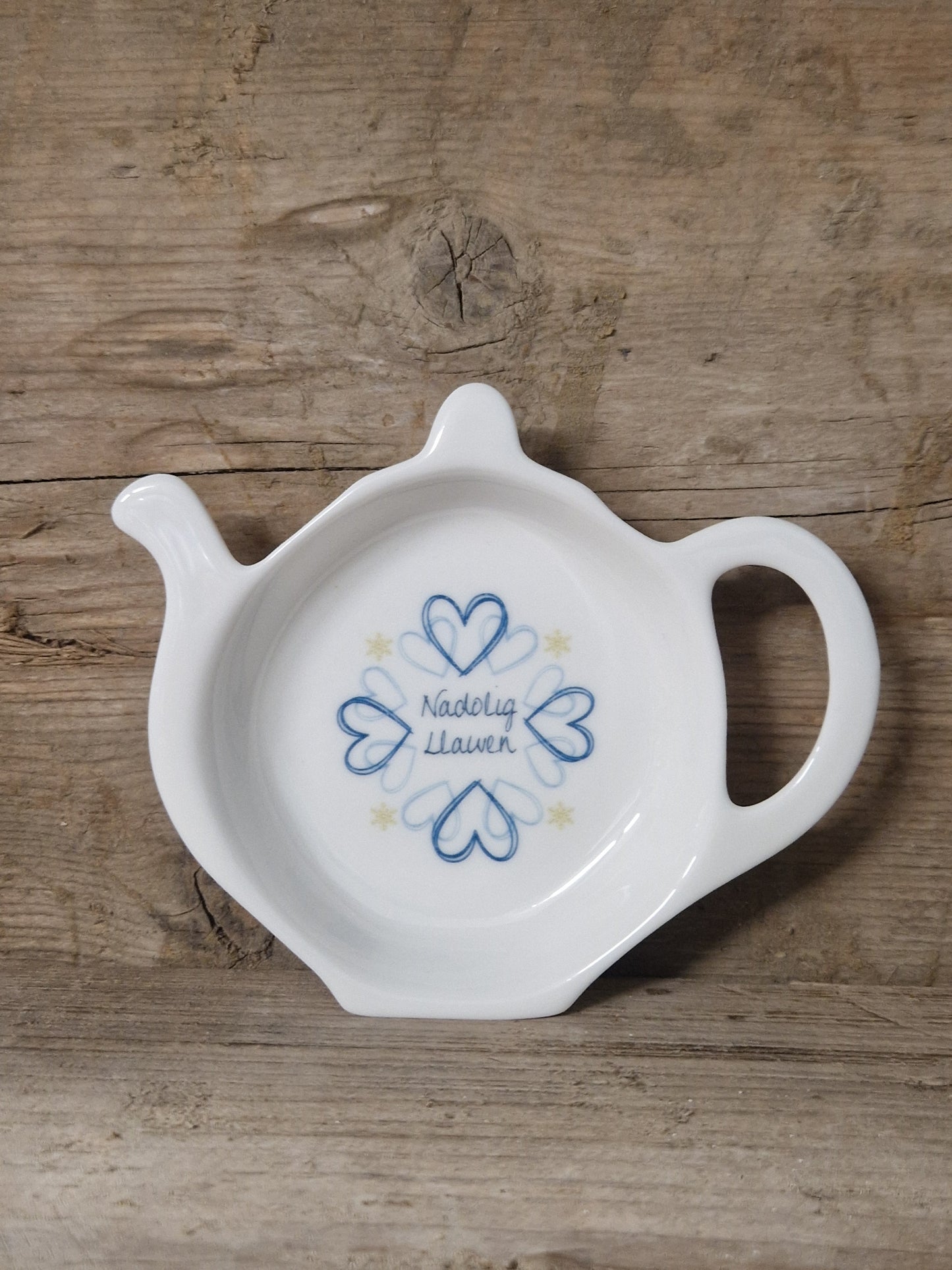 Nadolig Heart Teabag Tidy