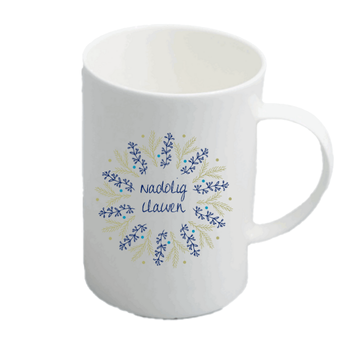 Nadolig Llawen Wreath Tall Mug