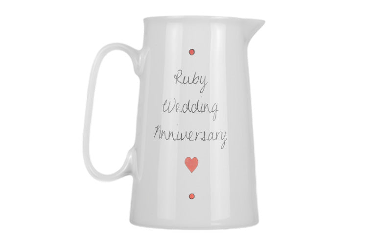 Lovespoon Anniversary Welsh Jug