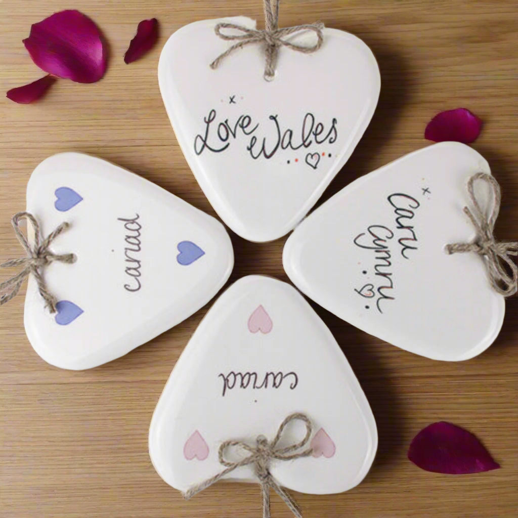 Cariad Ceramic Heart Hanger