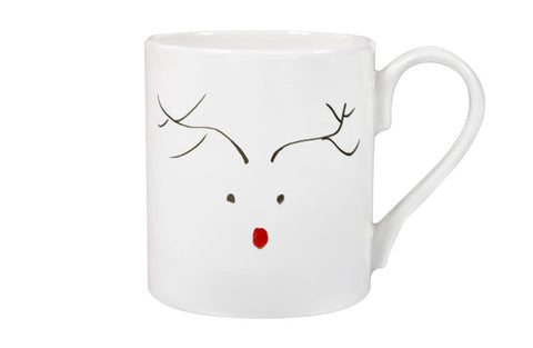 Sass & Belle Abstract Face White Mug, Teaware