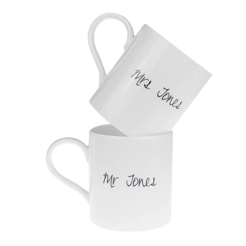 china mug displaying names