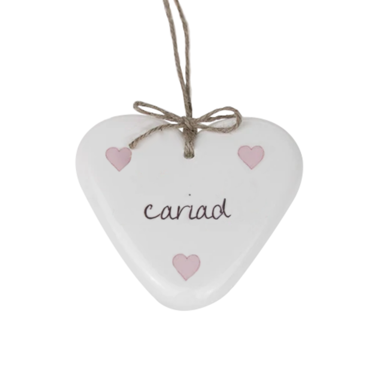 Cariad Ceramic Heart Hanger